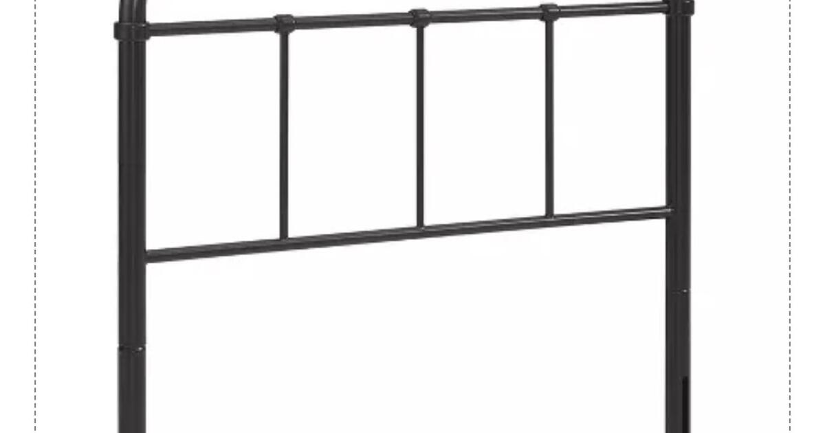 Modway twin black metal headboard for 50 in Sacramento, CA For Sale
