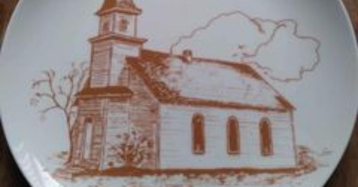 Vintage collector plate of Sandyville Christian Church Sandyville, Iowa