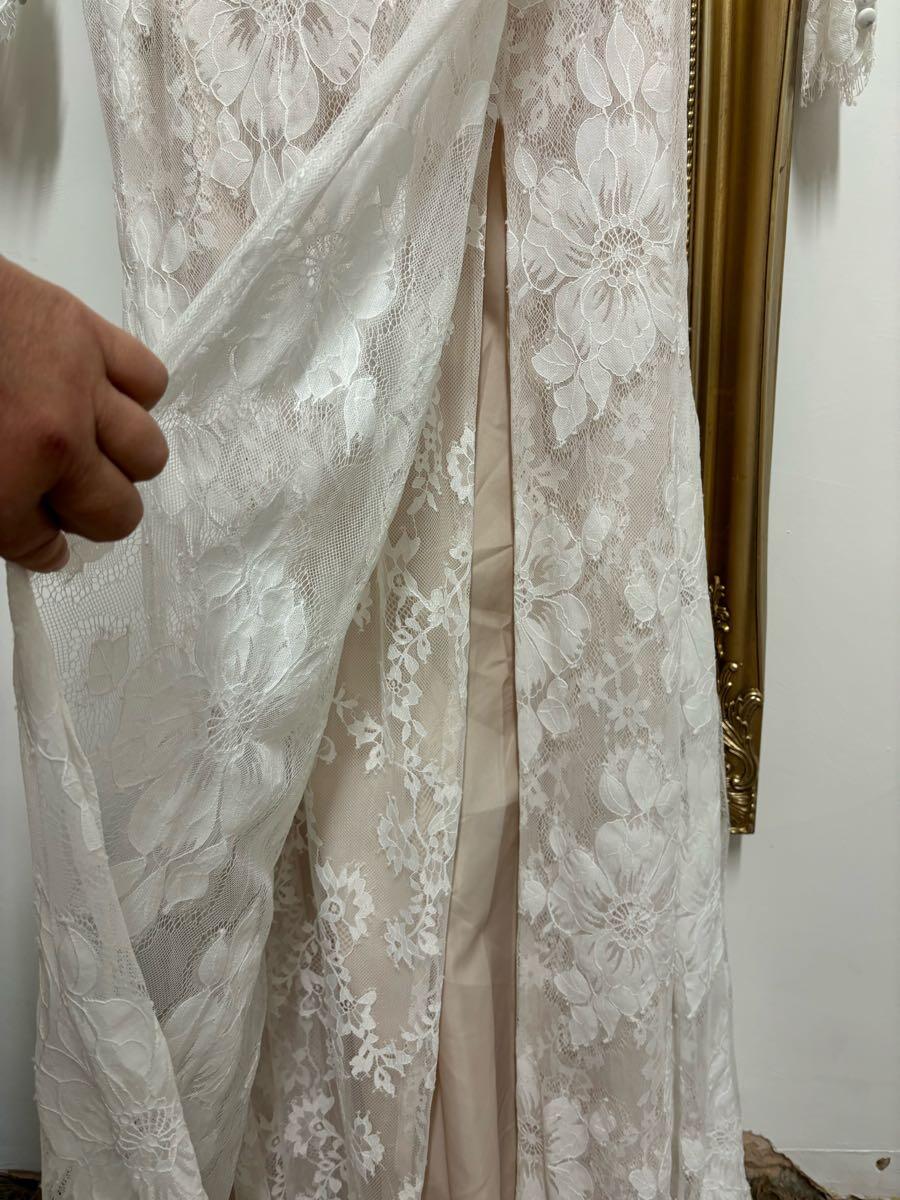 melissa sweet large floral lace long sleeve wedding dress David's Bridal, Melissa Sweet Large Floral Lace Long Sleeve MS1612 New Wedding  Dress Save 46%