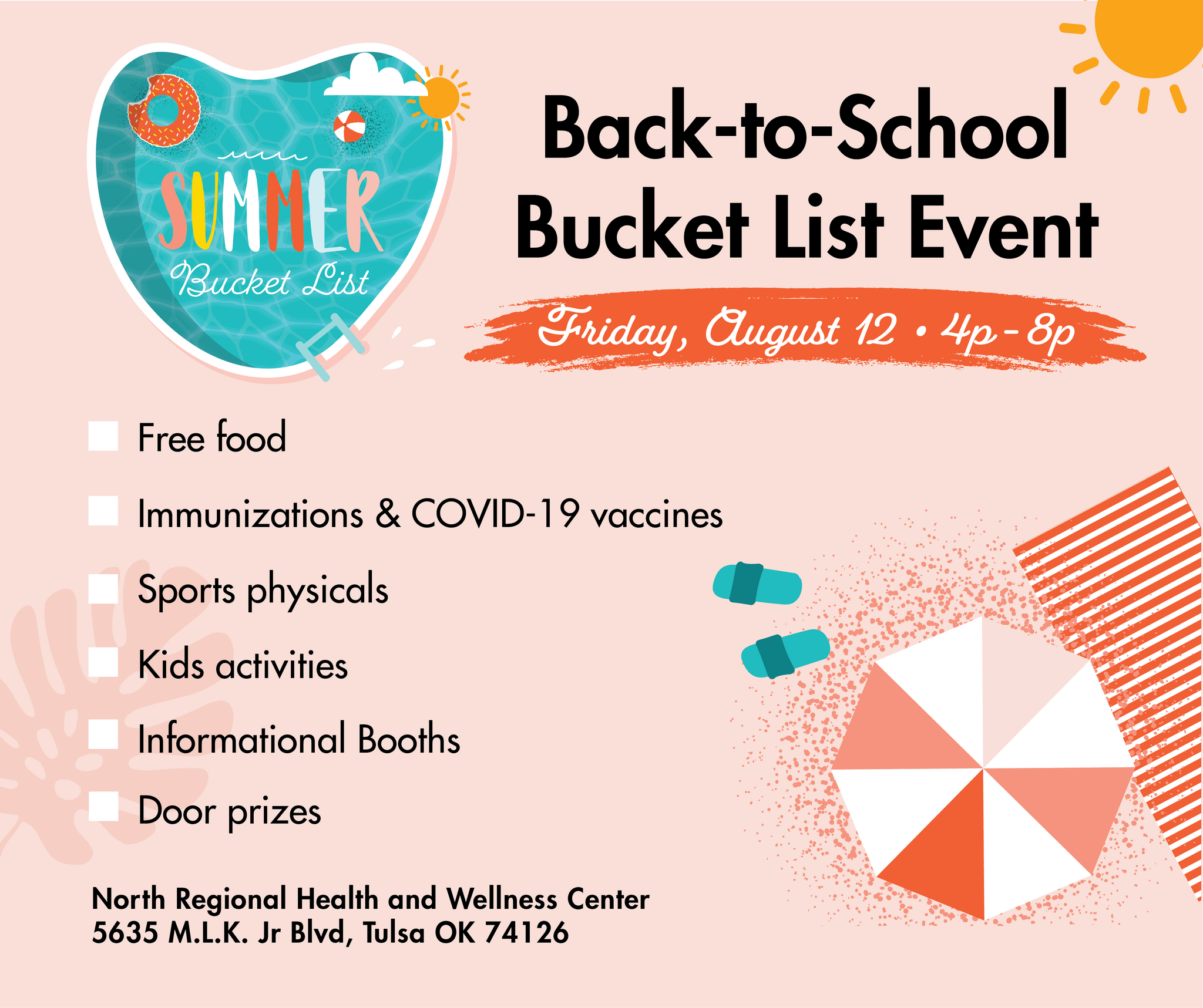 BacktoSchool Bucket List Event. (Tulsa Health Department) — Nextdoor