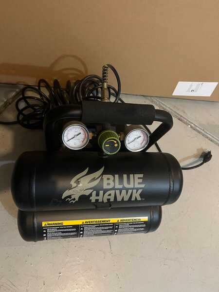 Blue Hawk 2-Gallon Single Stage Portable Electric Twin Stack Air Compressor  at
