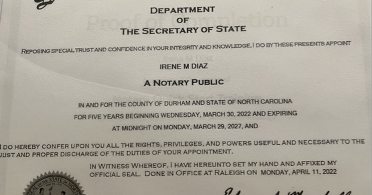 Notary Public in Durham, NC Finds — Nextdoor