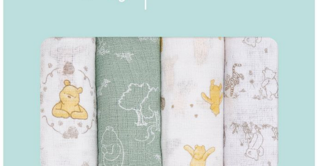 Aden by Aden + Anais Muslin Swaddle Blankets Disney 4pk for 30 in Fairfield, CA For Sale