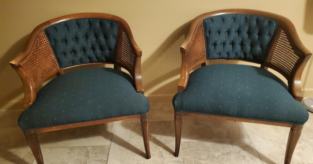 Two Midcentury Cane Barrel Chairs for 150 in Corpus Christi, TX For