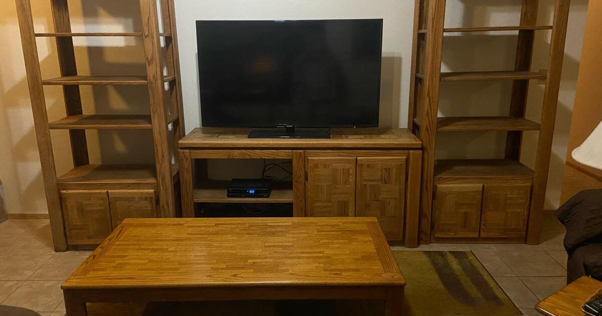 Furniture, bedroom set, wall unit, futon, couch with a few scratches