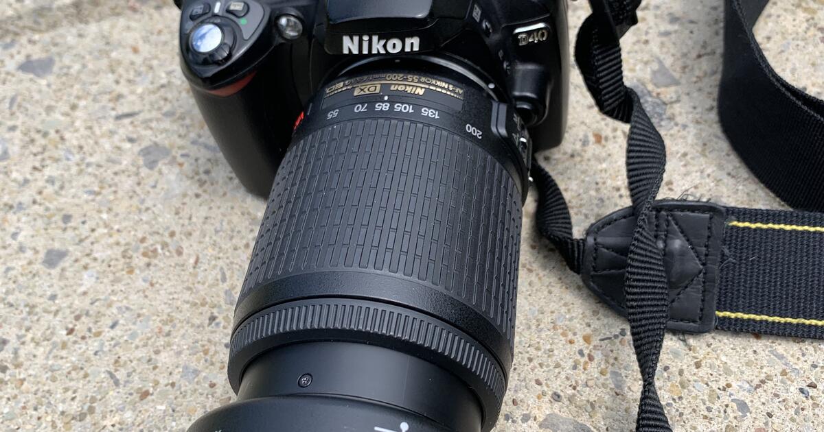 Nikon D40 with Nikon DX 55200 mm lens for 150 in Frisco, TX Finds
