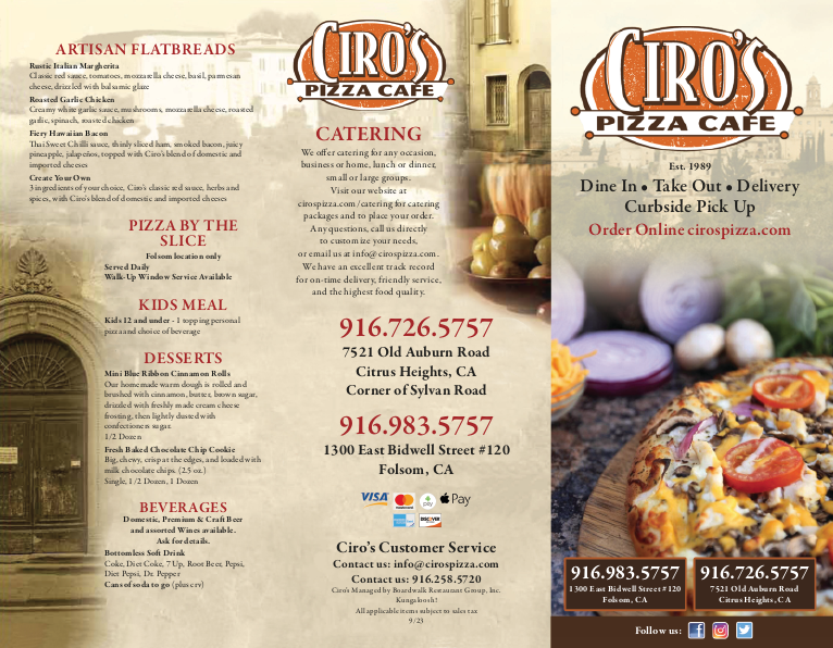 Ciro s Pizza Cafe Citrus Heights Citrus Heights CA Nextdoor