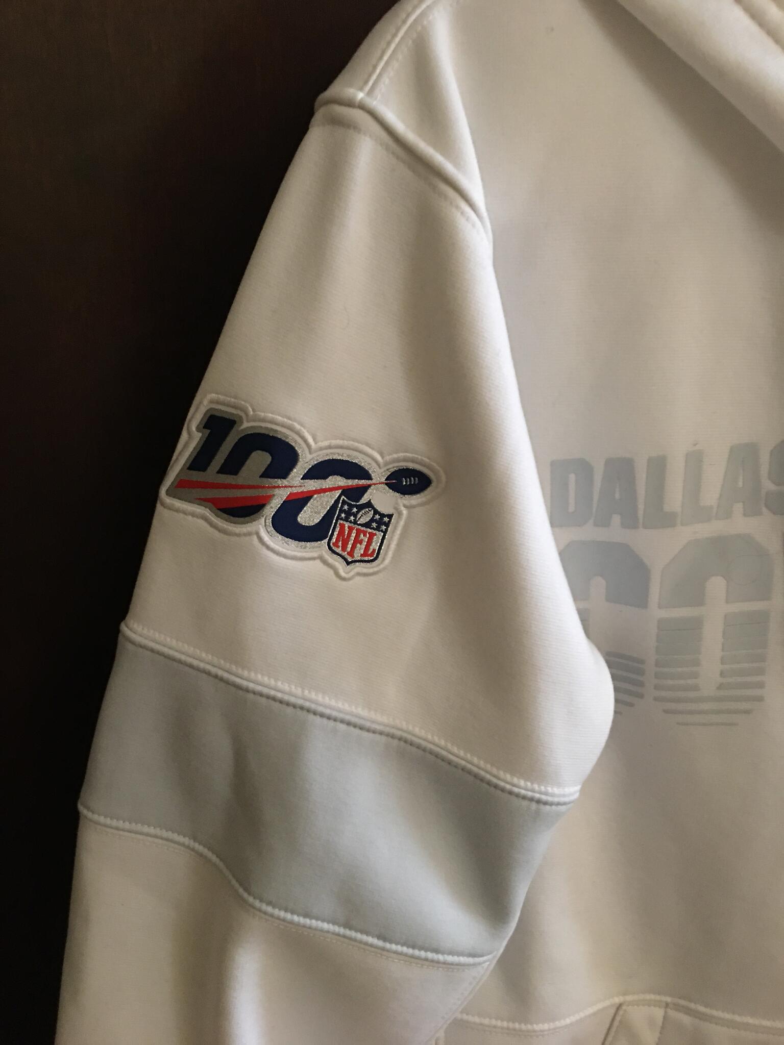 Dallas Cowboys Nike NFL 100 Platinum Sideline Hoodie Sweatshirt