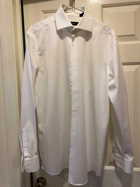 hugo boss white dress shirt sale Boss cotton tuxedo Shirt