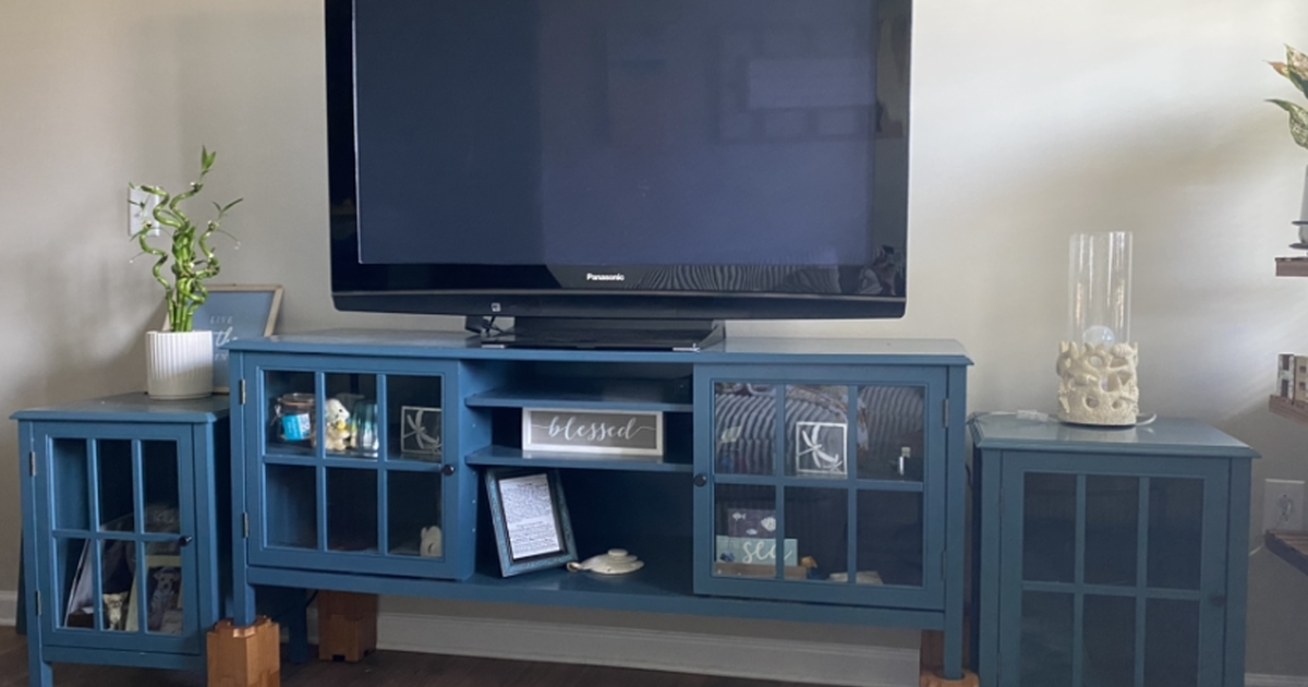 Beautiful TV Table and 2 End Tables With Glass for 120 in Dacula, GA