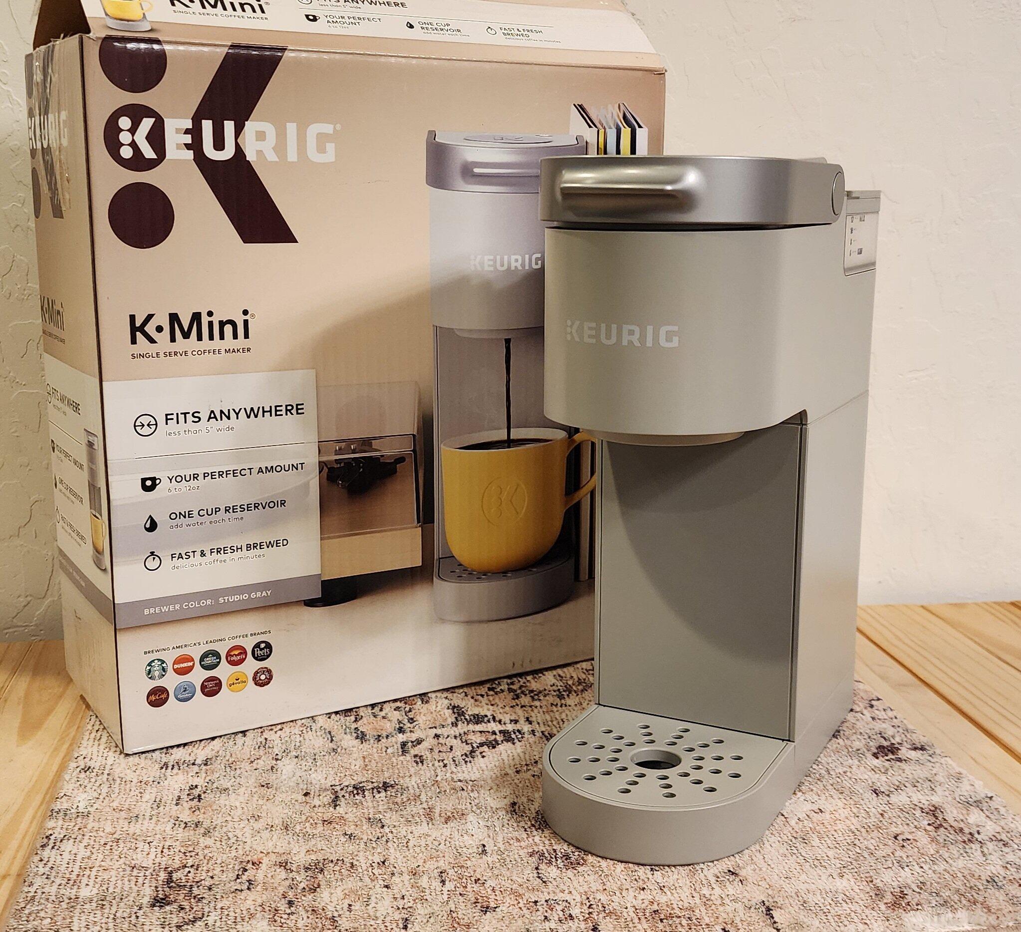 Keurig K-Mini Single Serve Coffee Maker, Studio Gray, 6 to 12 oz. Brew Sizes