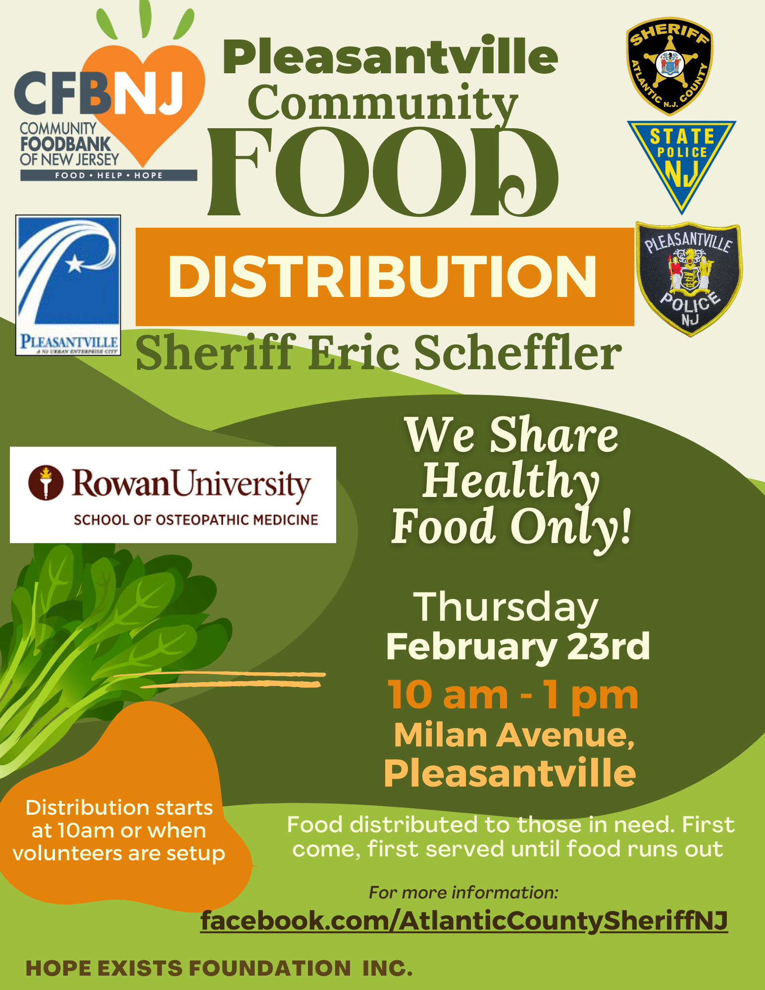 PLEASANTVILLE Community Food Distribution. (Atlantic County Sheriff's ...