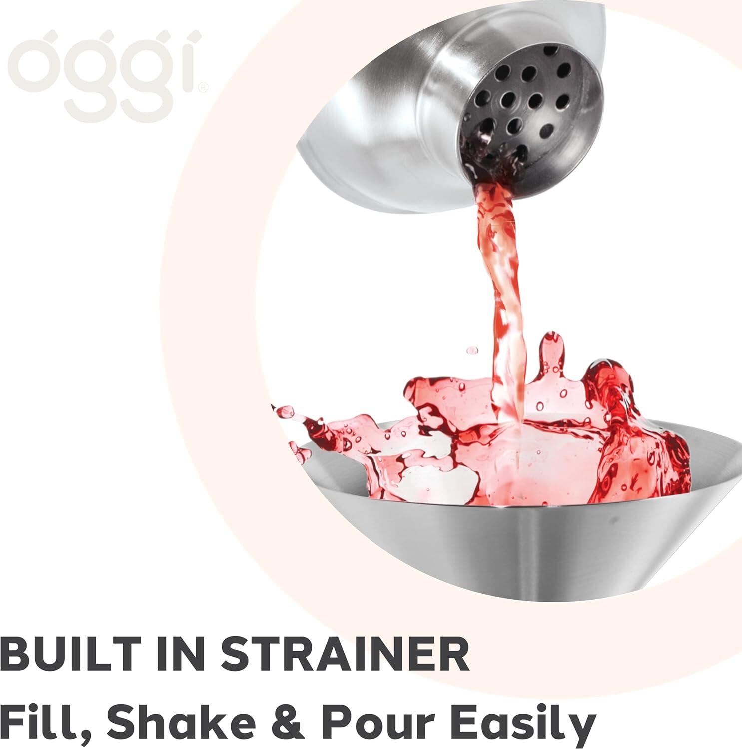 Oggi Cocktail Shaker + OXO Double Jigger