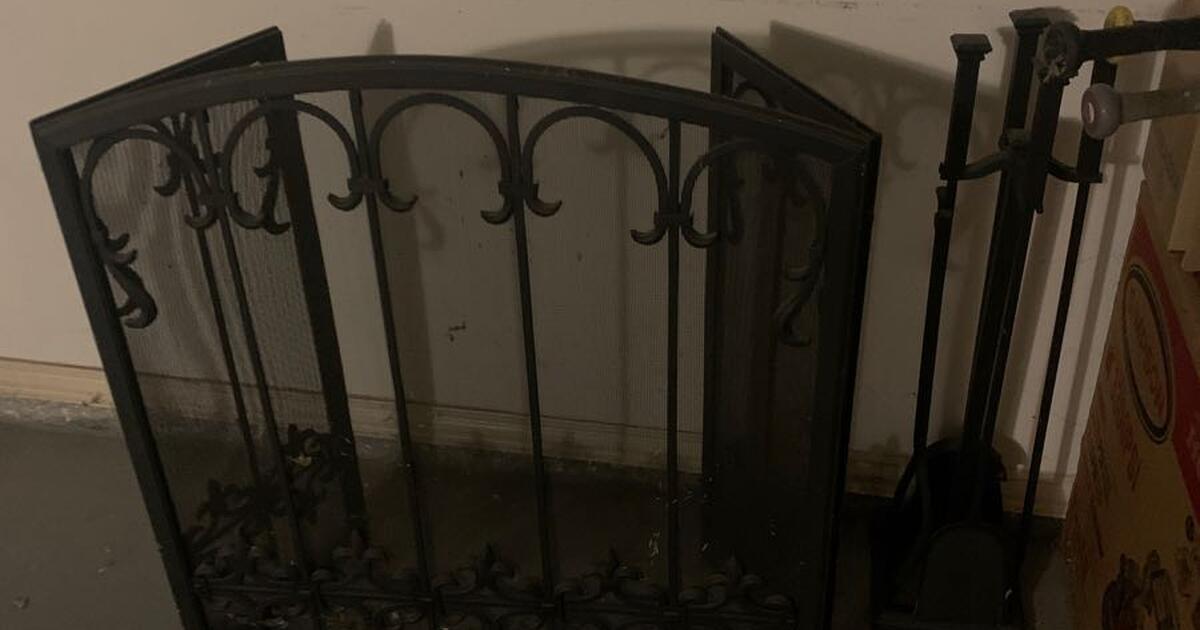 Restoration Hardware Fireplace Screen and Tools Set for Free in