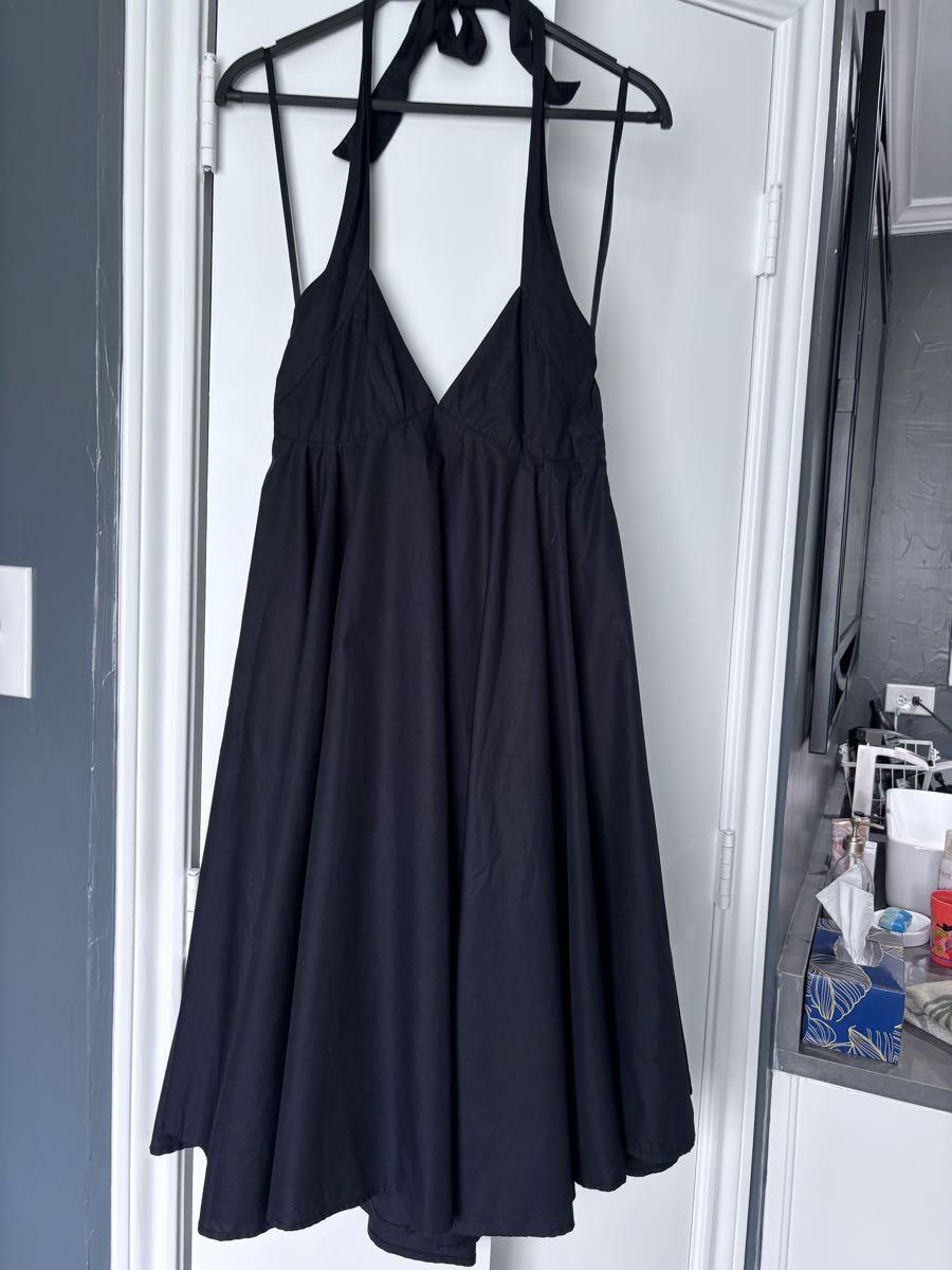 halter pocket dress Midi Yellow Halter Summer Dress with Side Pockets Buttercup / Medium
