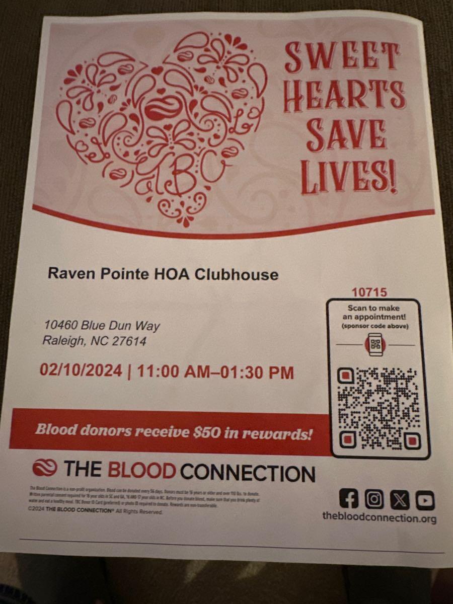 Blood drive - give the gift of life.