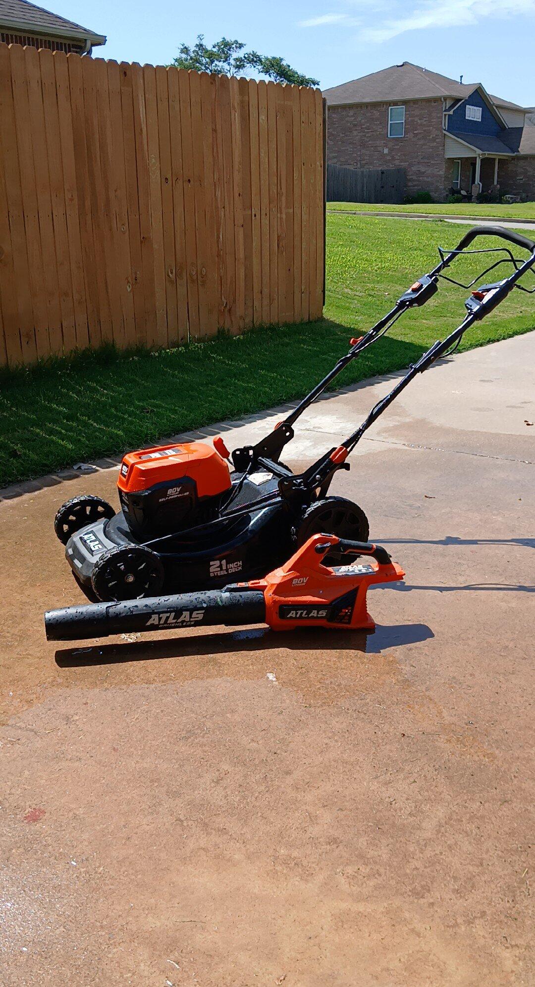 Atlas 80v Lawn Mower Cordless 80-Volt Electric Lawn Mower (Battery