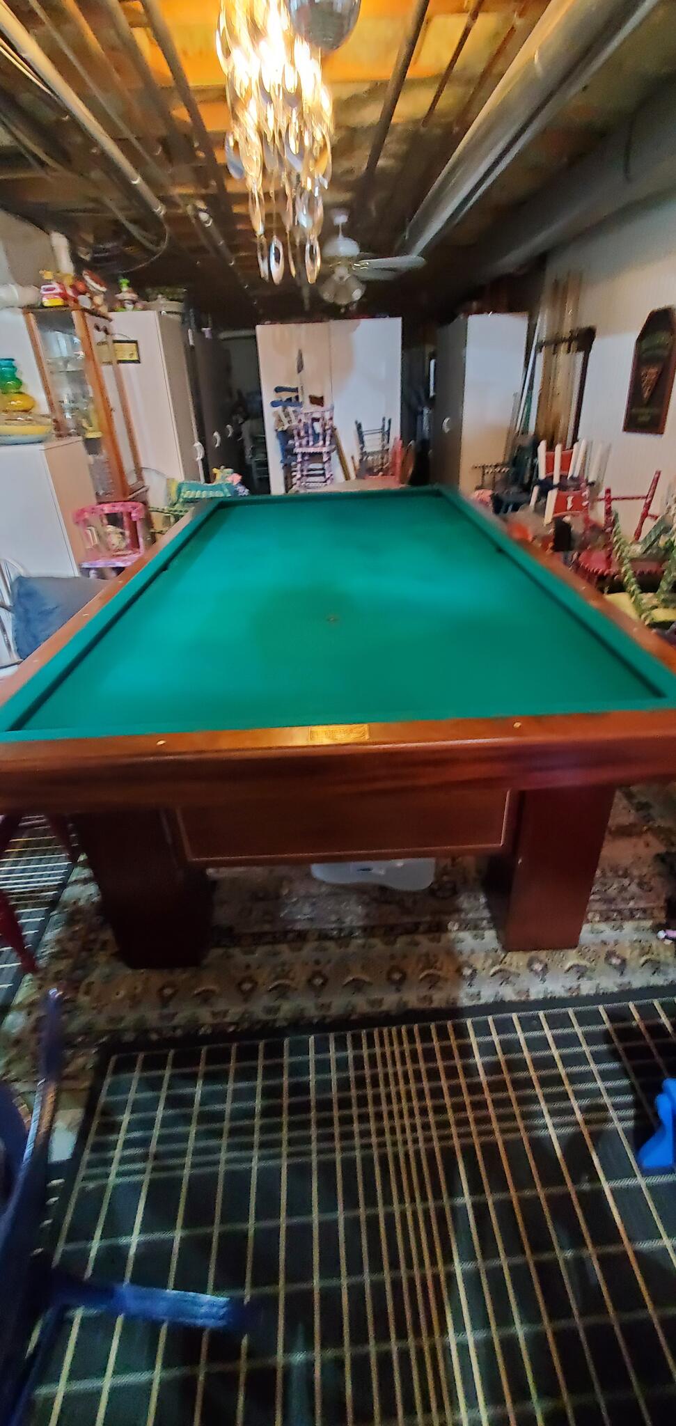 9ft Billiard Table Antique and refurbished (Pocketless) (Originally
