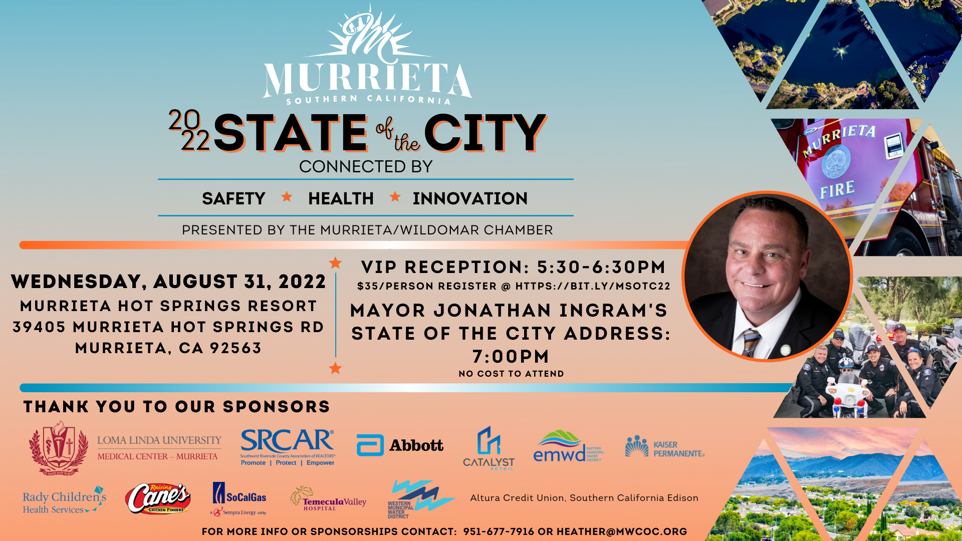 Murrieta Mayor Jonathan Ingram to Deliver State of the City Address at