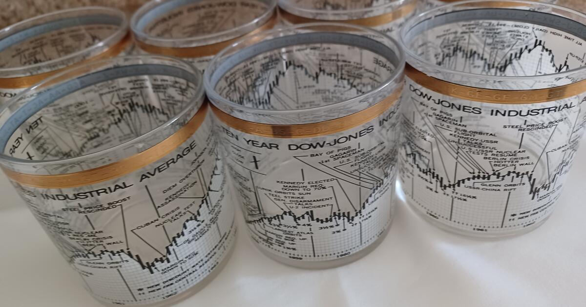 CERA DOW JONES WALL STREET Rocks Glass Set Set for $160 in Henderson ...