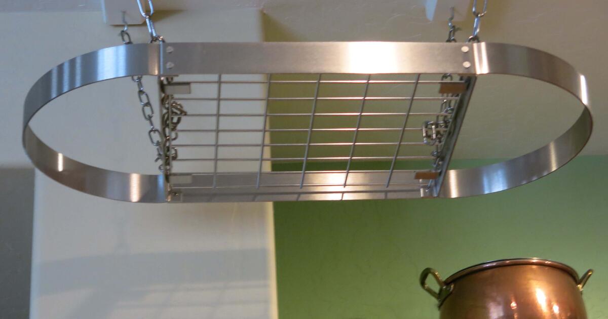 VEVOR Hanging Pot Rack 36 In. Hanging Pot Rack Ceiling Mount With 20 S Hooks Ceiling Pot Rack 80 Lbs. Loading Weight DDSGJYC36QRSFSQGSV0 - The Home Depot