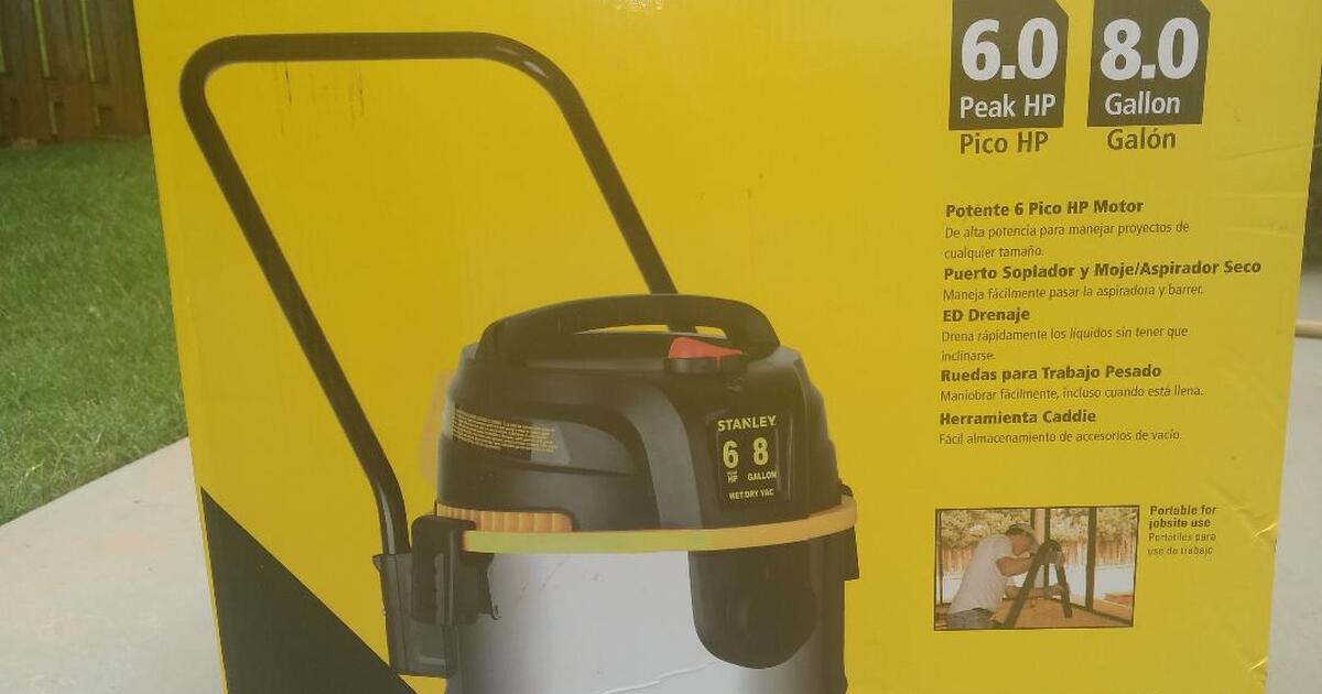 Stanley Wet dry vac excellent condition, used 1x. 8gallon, 6 peak HP suction & blowing