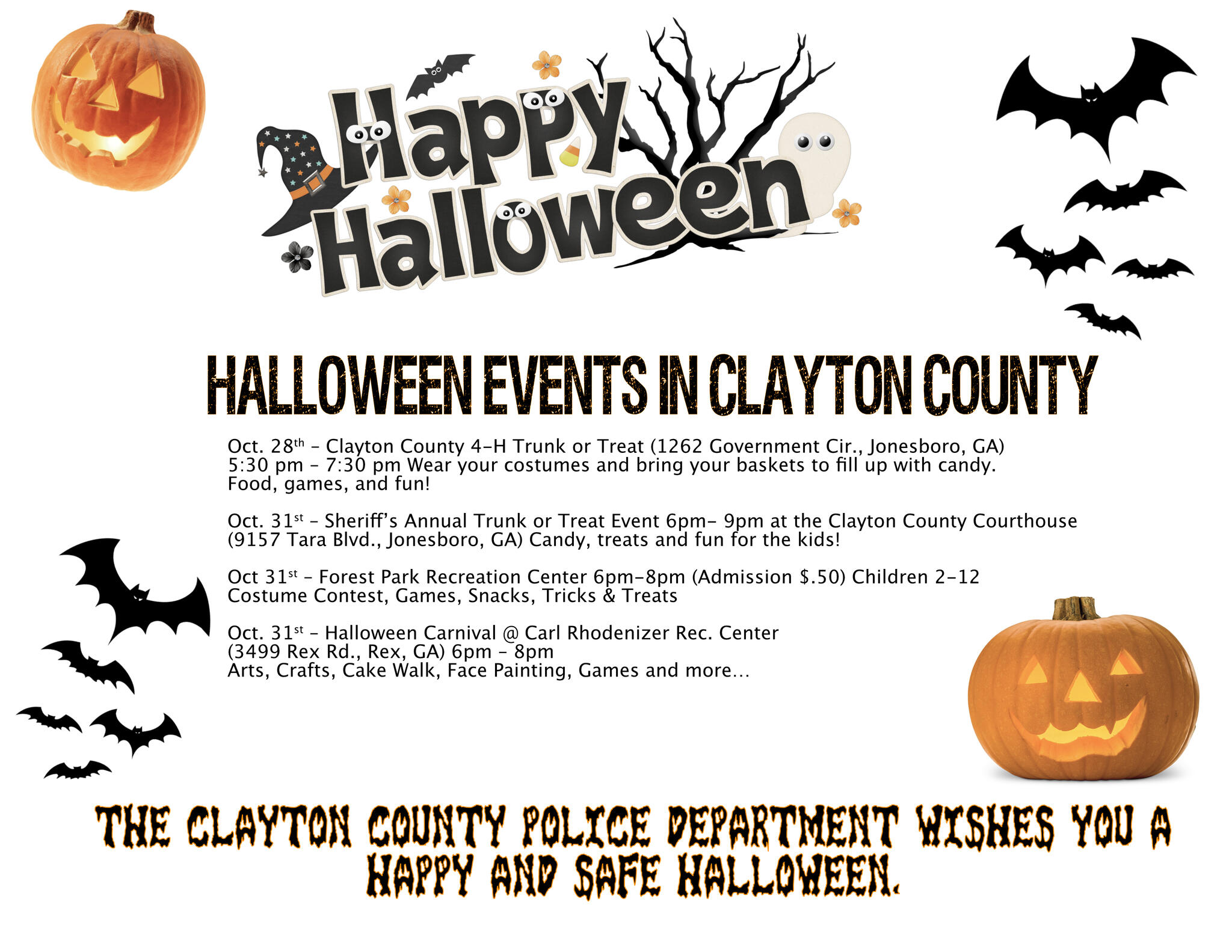 Clayton County Halloween Events (Clayton County Police Department