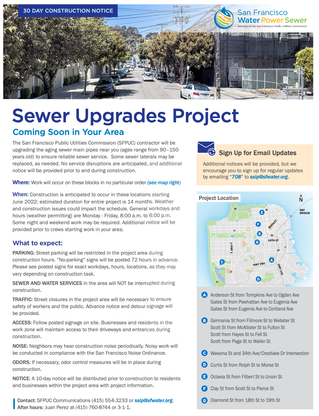 Gates Street Sewer Upgrades To Begin What To Expect SF Water Power 