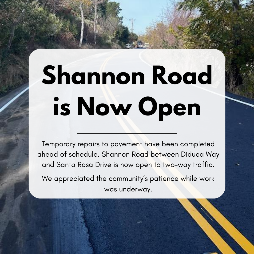 Shannon Road was closed on December 11, 2023, to allow for temporary