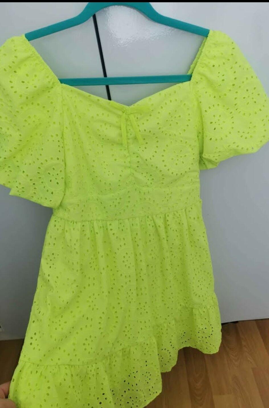 lipsy london green dress Franca Cotton Gingham Dress, Olive Green – SOTE main image 1