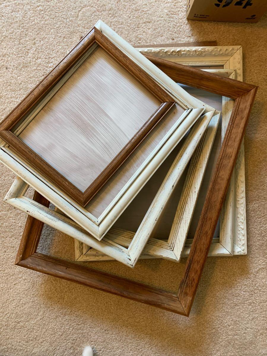 Lot of vintage wood frames, 6 total