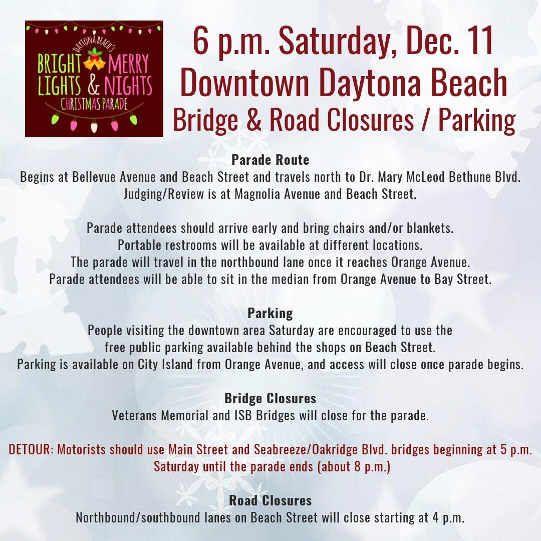 Daytona Beach Christmas parade information (Daytona Beach Police