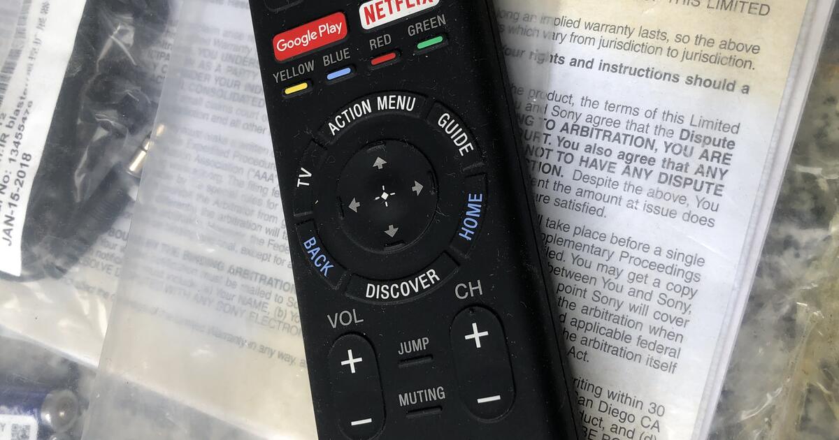 Original RMFTX200U Sony TV Voice Remote + IR Blaster cable for 25 in