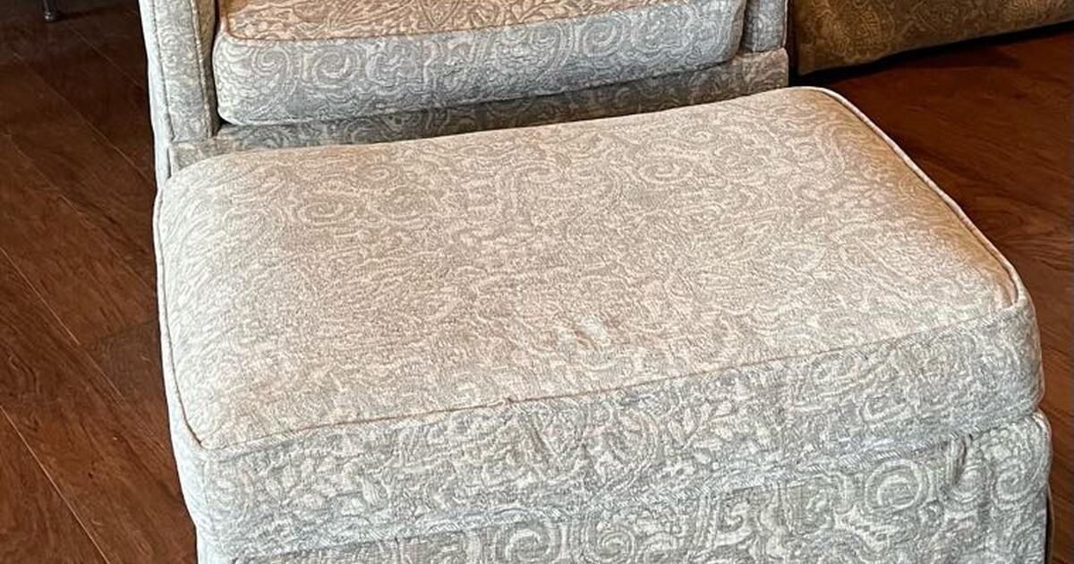 Two matching living room chairs and ottomans for 50 in Eagle, ID