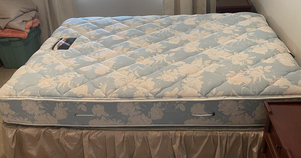 Queen Mattress, Box Spring, Frame for 50 in Blaine, MN For Sale