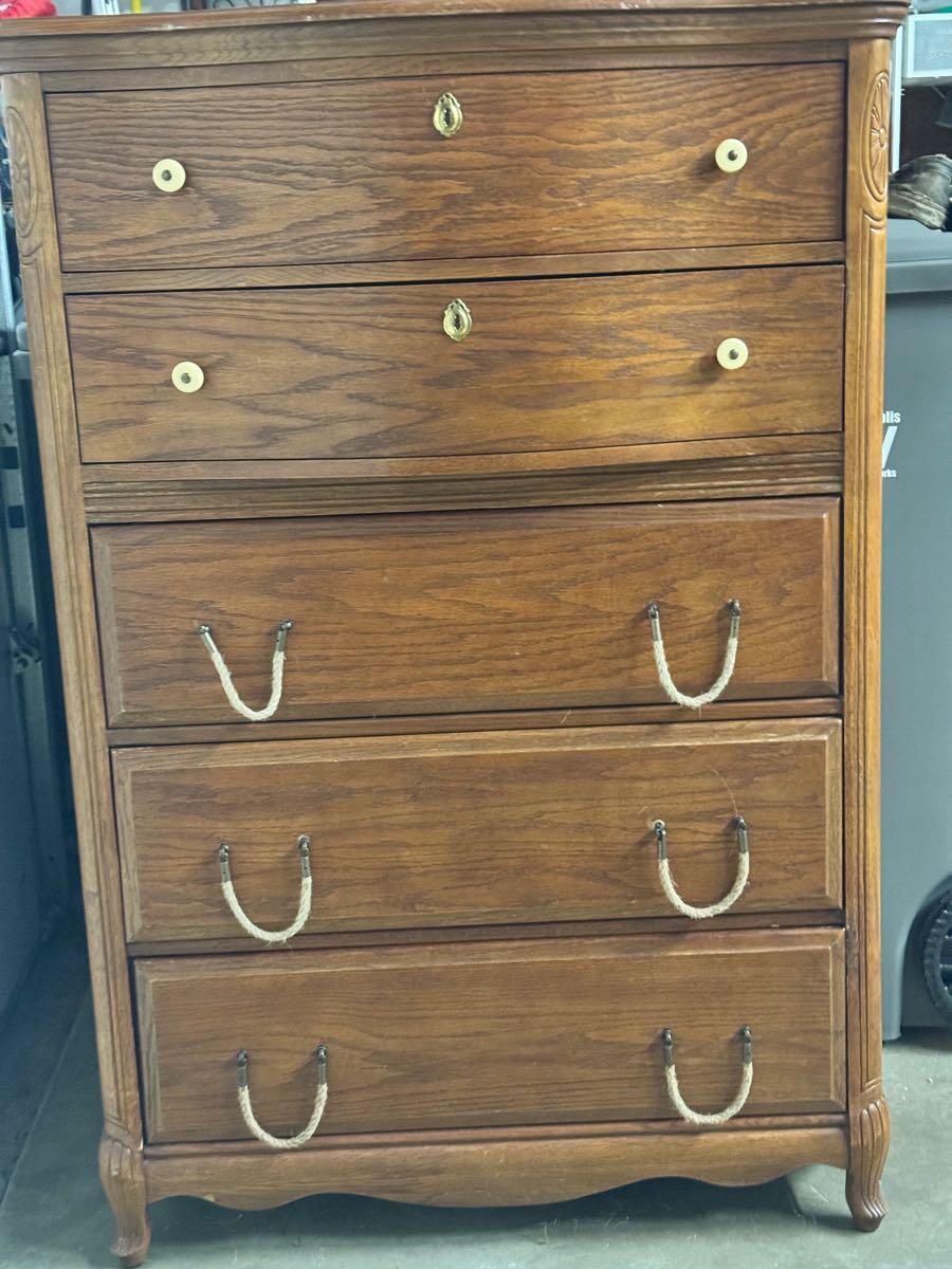 Free Black Faux Leather Futon. Oak Dresser In Good Shape 55H x 37W x 18 D  For Free In Indianapolis, IN | For Sale & Free  Nextdoor