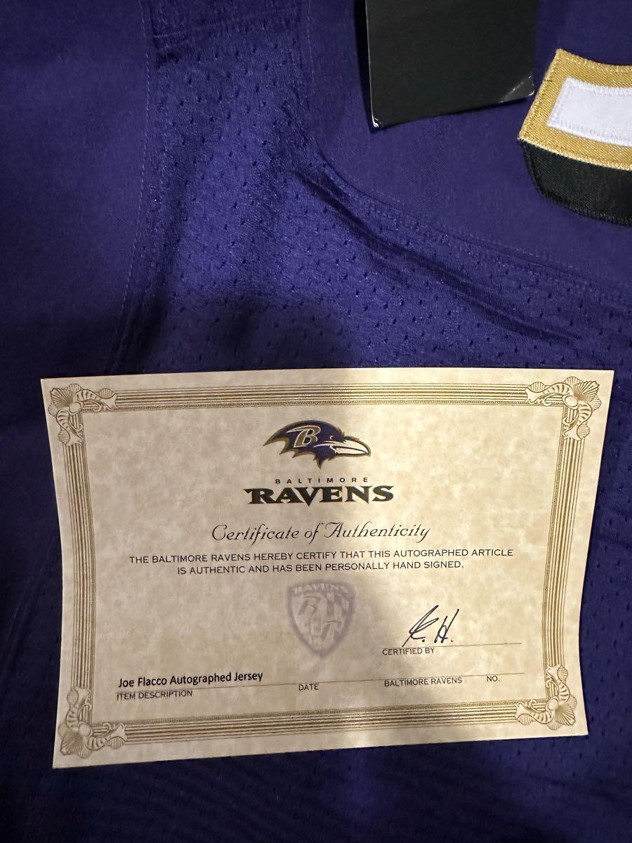 NEW NIKE AUTHENTIC RAVENS ISSUED JOE FLACCO SIGNED JERSEY For $200 In  Essex, MD