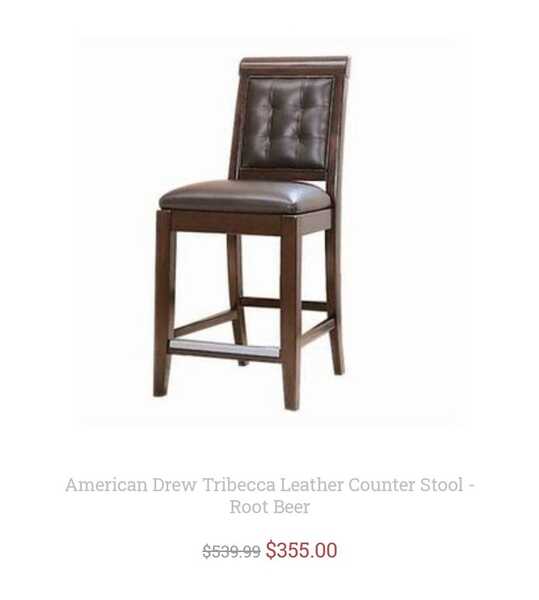 3 Brown Leather Counter Height Bar Stools Purchased At Lazy Boy