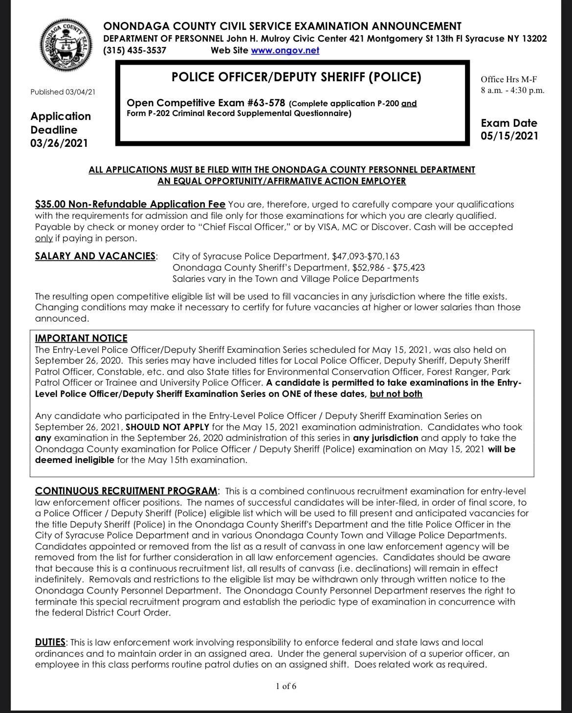 Recruitment to be a Police Officer (North Syracuse Police Department)  &mdash; Nextdoor — Nextdoor