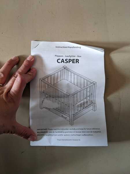 Europe Baby Casper Box Met Lade Mat Grijs
