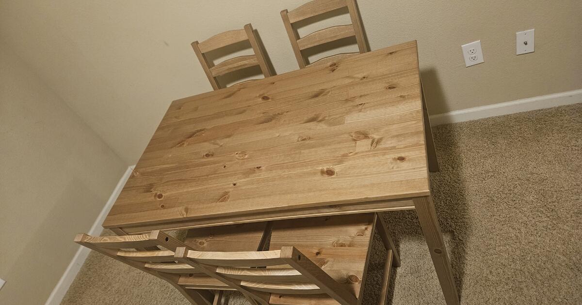 IKEA Wooden Table with 4 Chairs for $60 in Highlands Ranch, CO | For ...