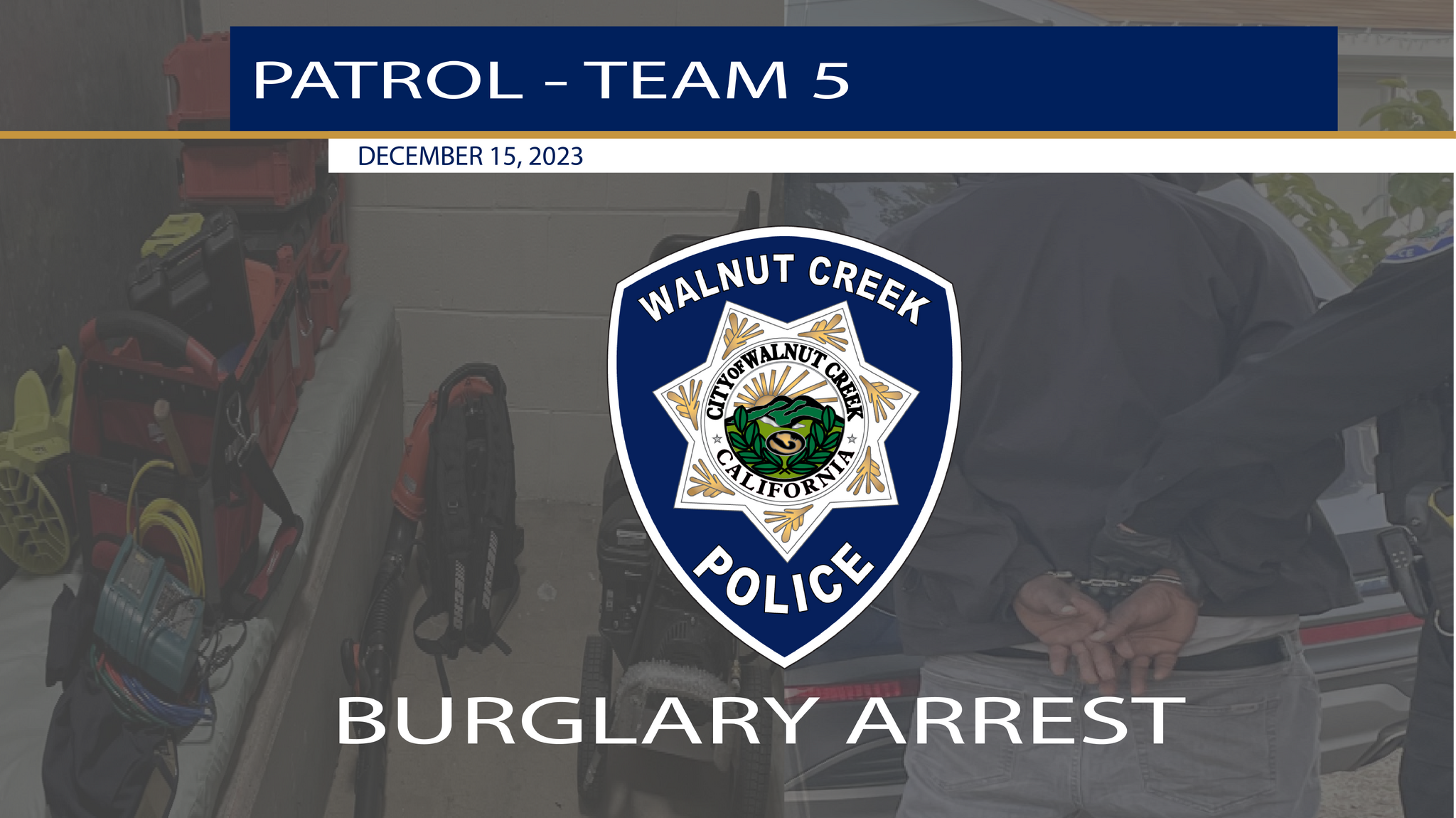 On December 14th, 2023, Walnut Creek Police arrested Darrell Lipston ...