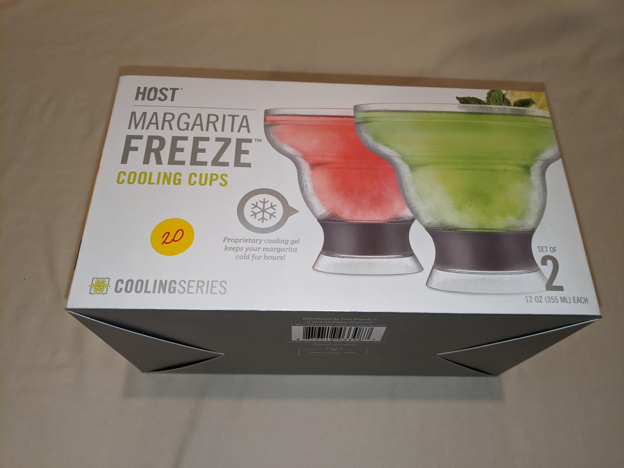 Host Margarita Freeze Cooling Cups - Set of 2 Green