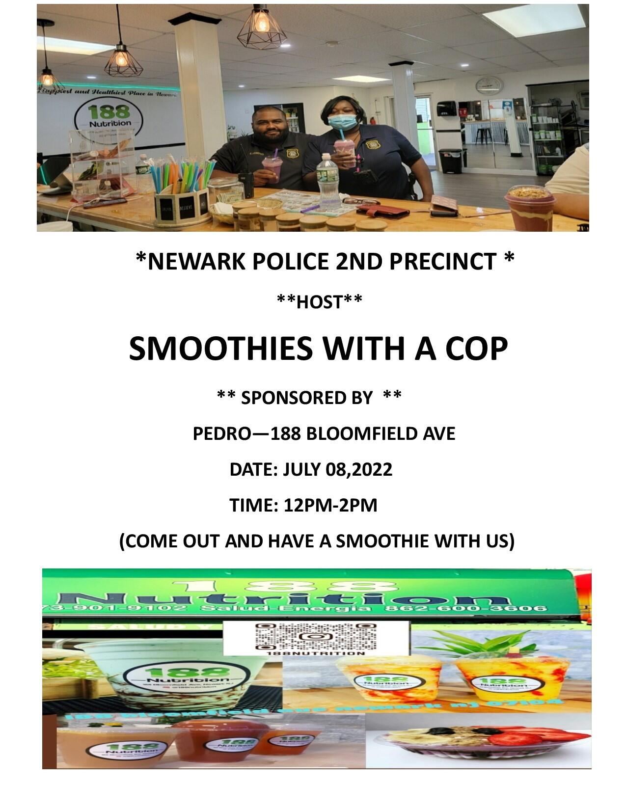 2nd Precinct Hosts Free SmoothiewithaCop (Newark Department of
