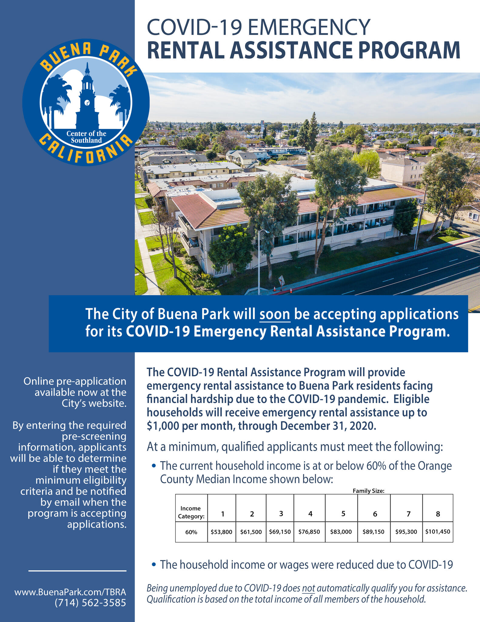 COVID19 Rental Assistance Program (City of Buena Park) — Nextdoor