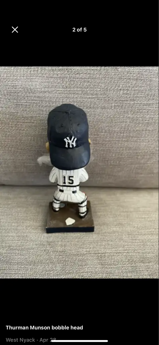 Thurman Munson bobblehead being released today 