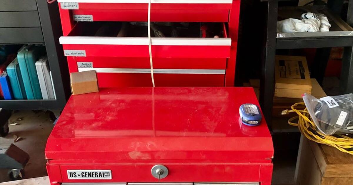 US General Tool Chest with Socket Wrenches and Other Misc. Tools for