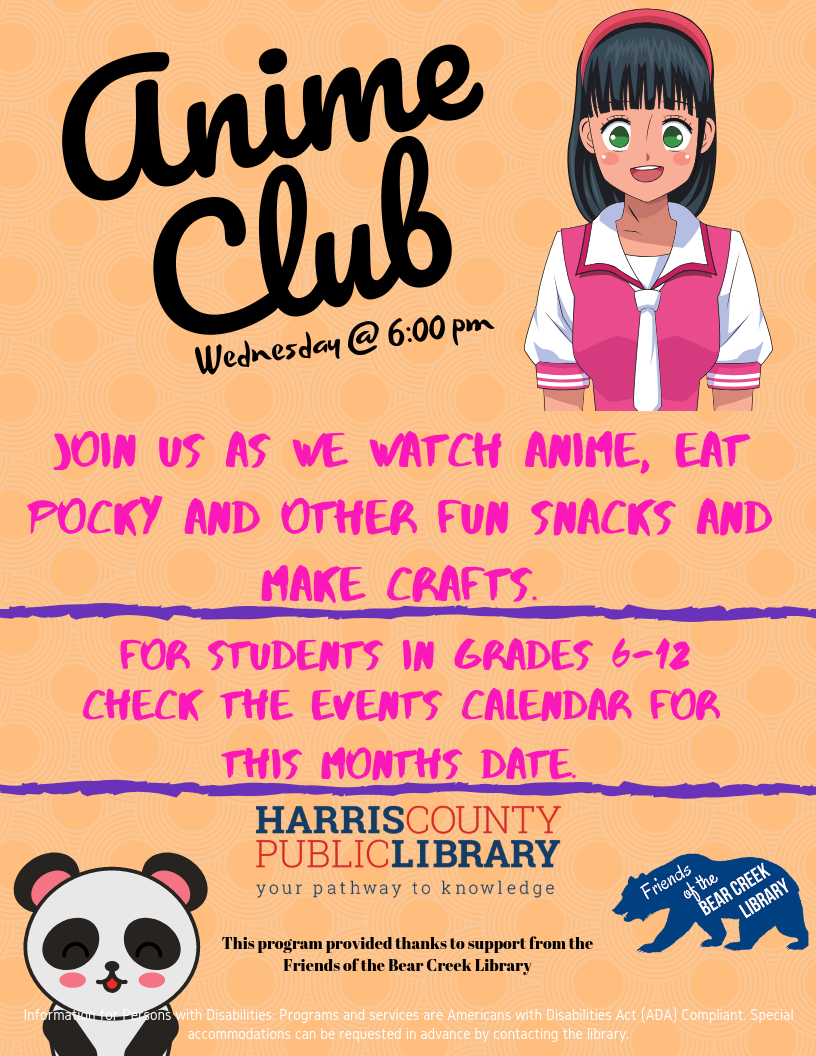 Anime Club, Event List View