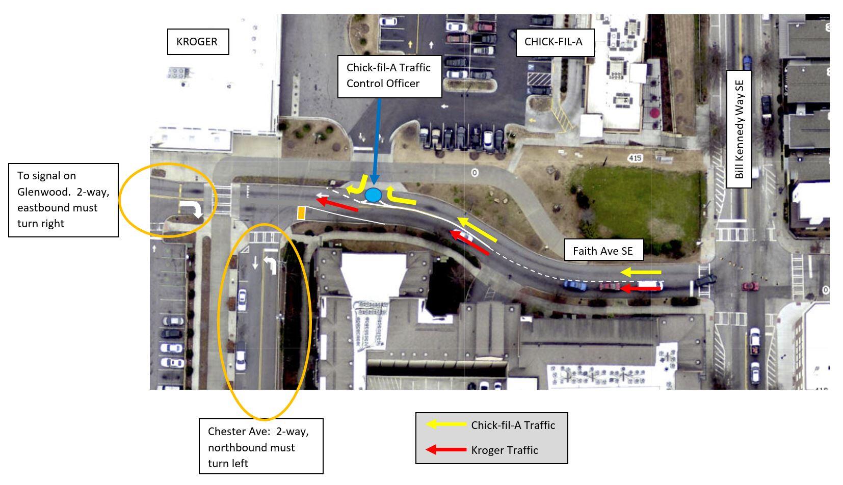 Project Update New Pilot Planned Faith Ave SE Oneway, Westbound at