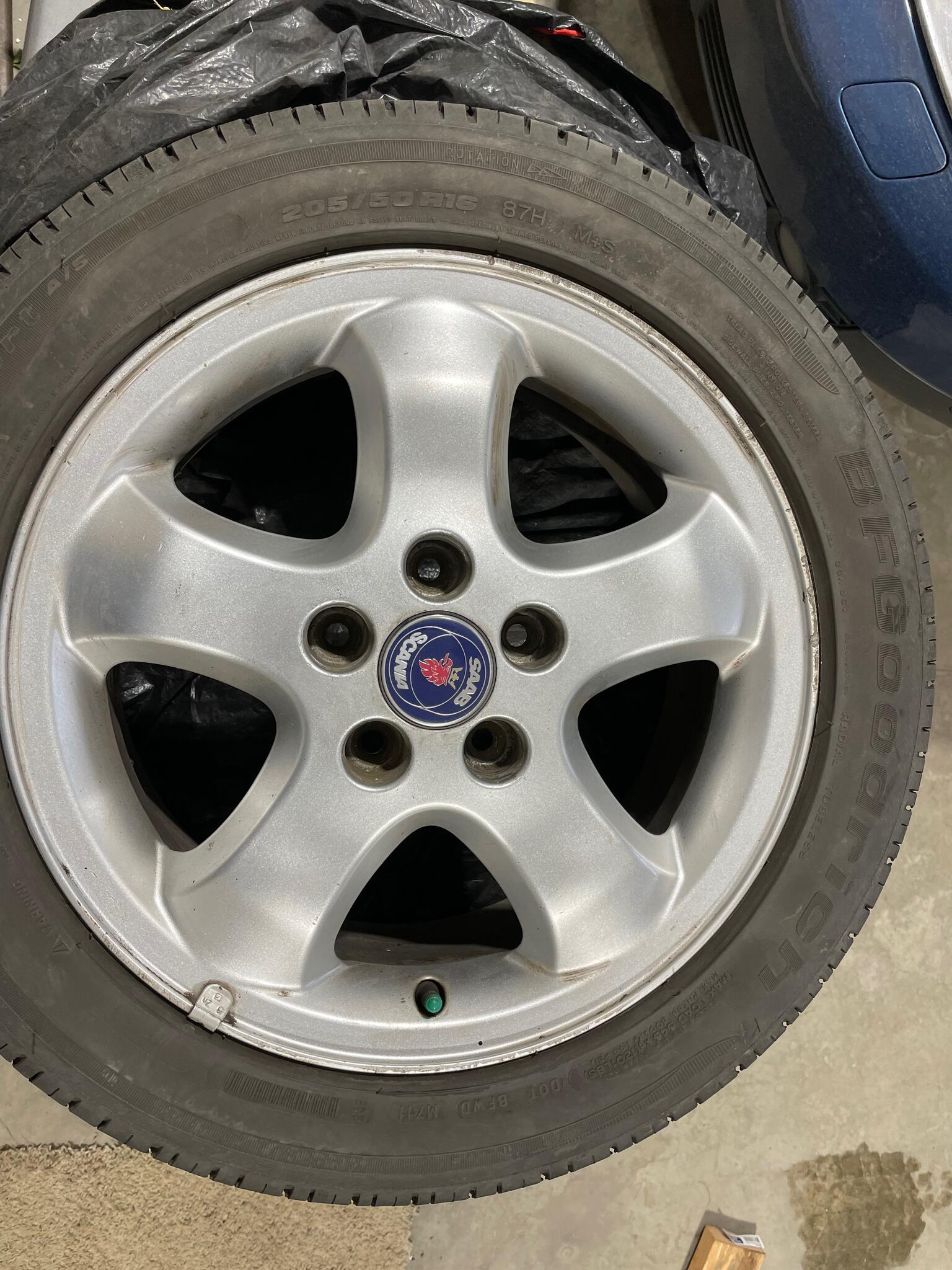 Wheel and tire package. 205/50R16 for 450 in Anchorage, AK For Sale